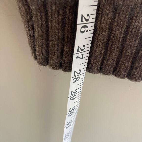 VNTG Inis Meain Chunky Thick Brown Zip Cardigan Irish Wool Sweater Men Sz 40 M - Picture 11 of 11